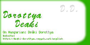 dorottya deaki business card