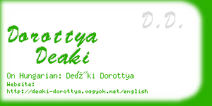 dorottya deaki business card